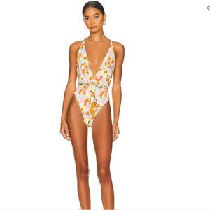 Revolve Maaji Safari Reversible Floral Green Pink One‎ Piece in Vintage Age - S